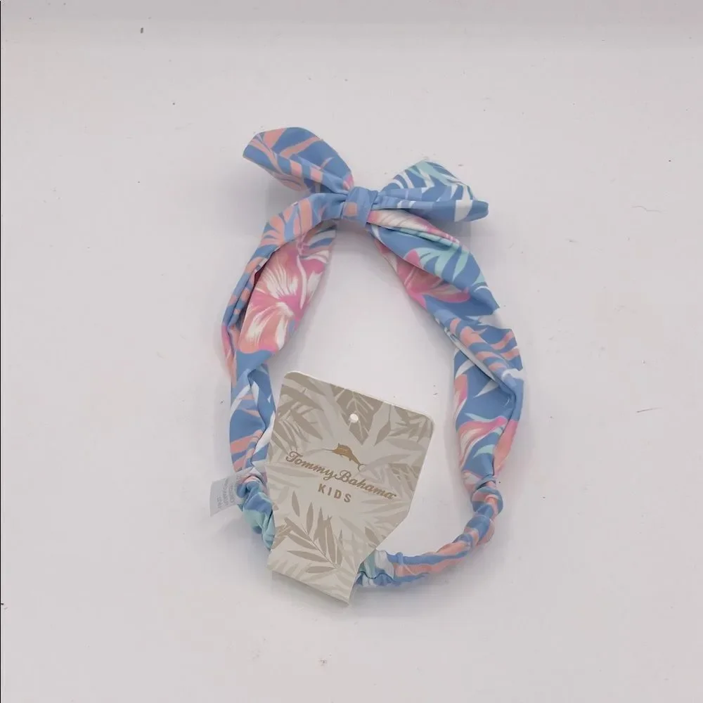 Tommy Bahama kids floral tropical bow head band NWT